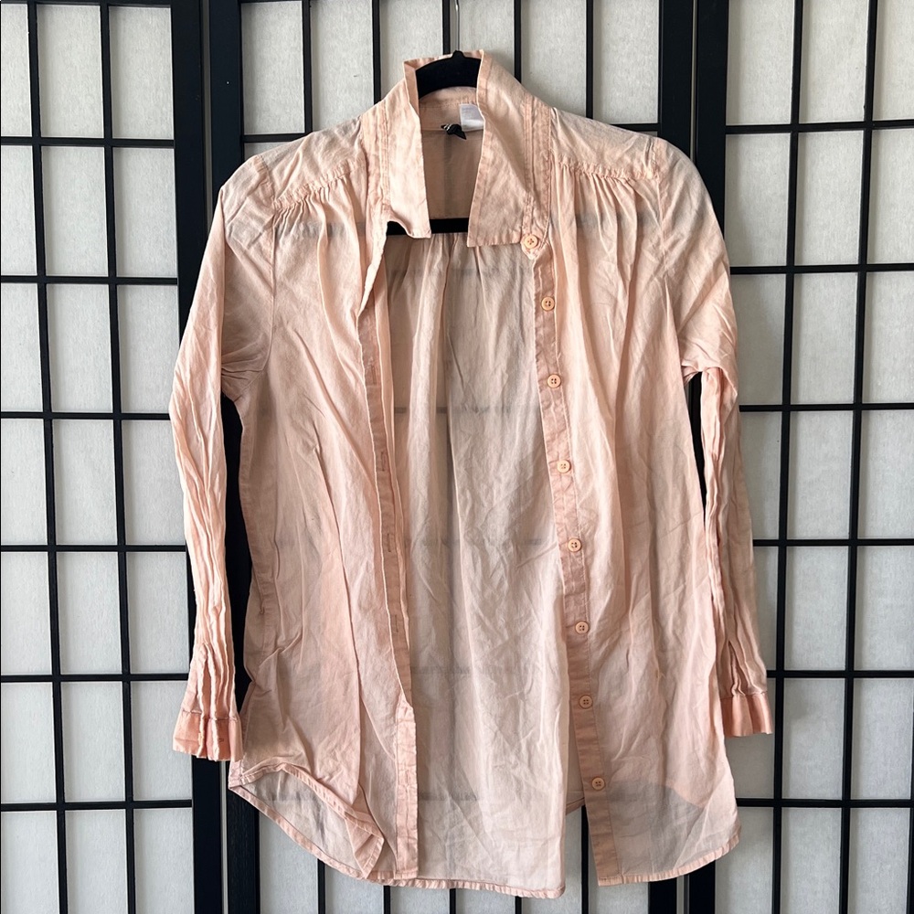 Divided Peach Blouse
